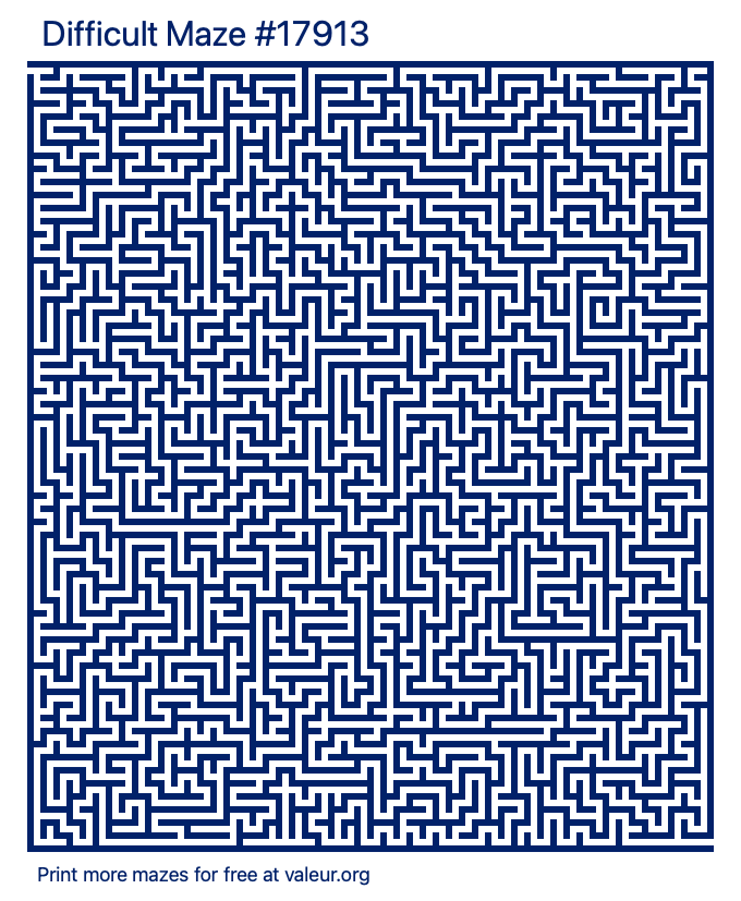 Free Printable Difficult Maze number 17913