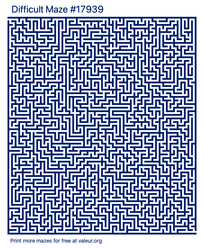 Free Printable Difficult Maze number 17939