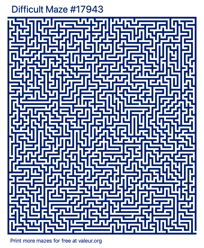 Free Printable Difficult Maze number 17943