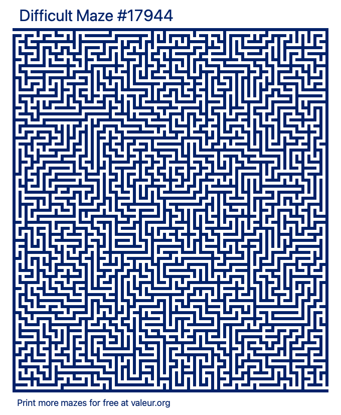 Free Printable Difficult Maze number 17944