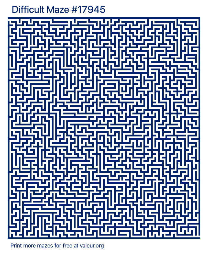 Free Printable Difficult Maze number 17945