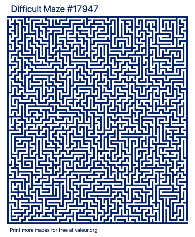 Free Printable Difficult Maze number 17947