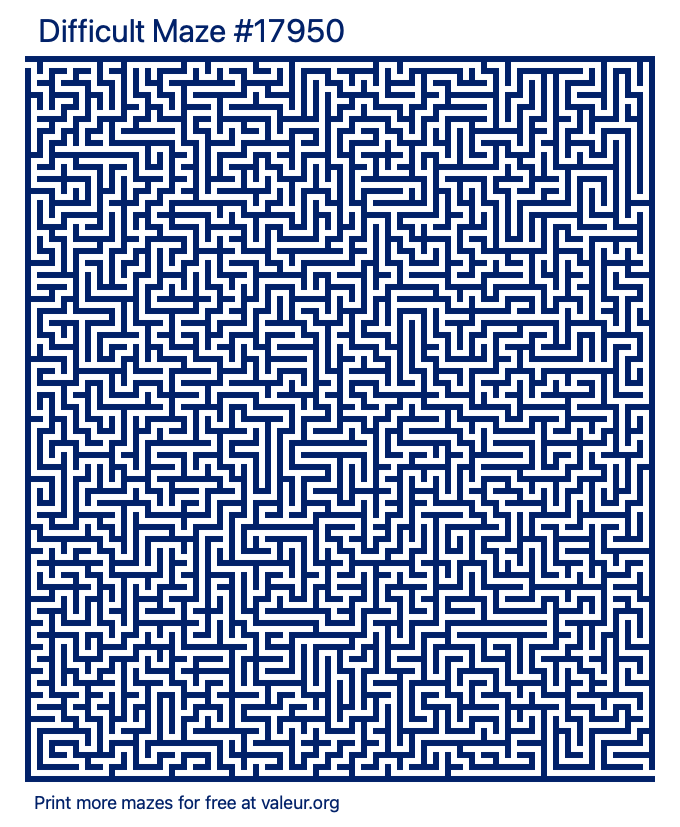 Free Printable Difficult Maze number 17950