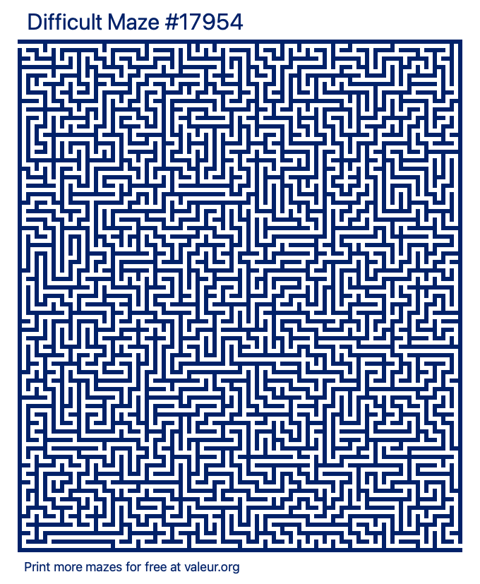 Free Printable Difficult Maze number 17954