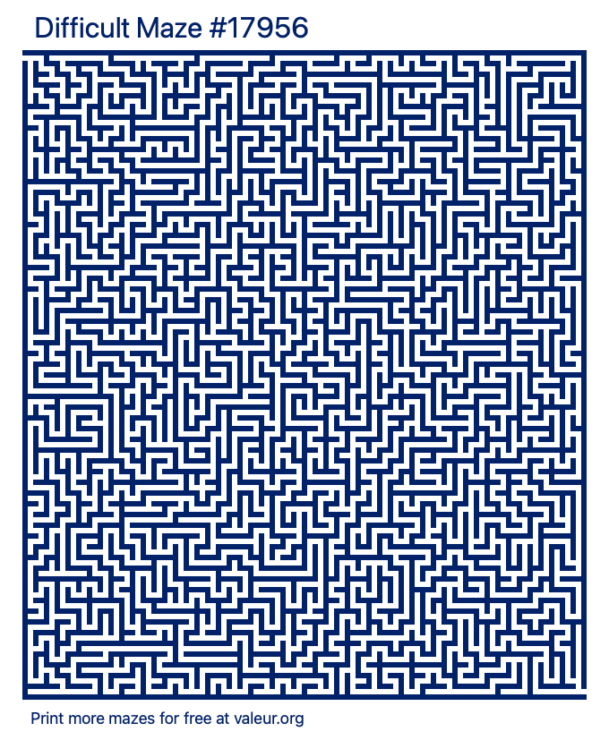 Free Printable Difficult Maze number 17956