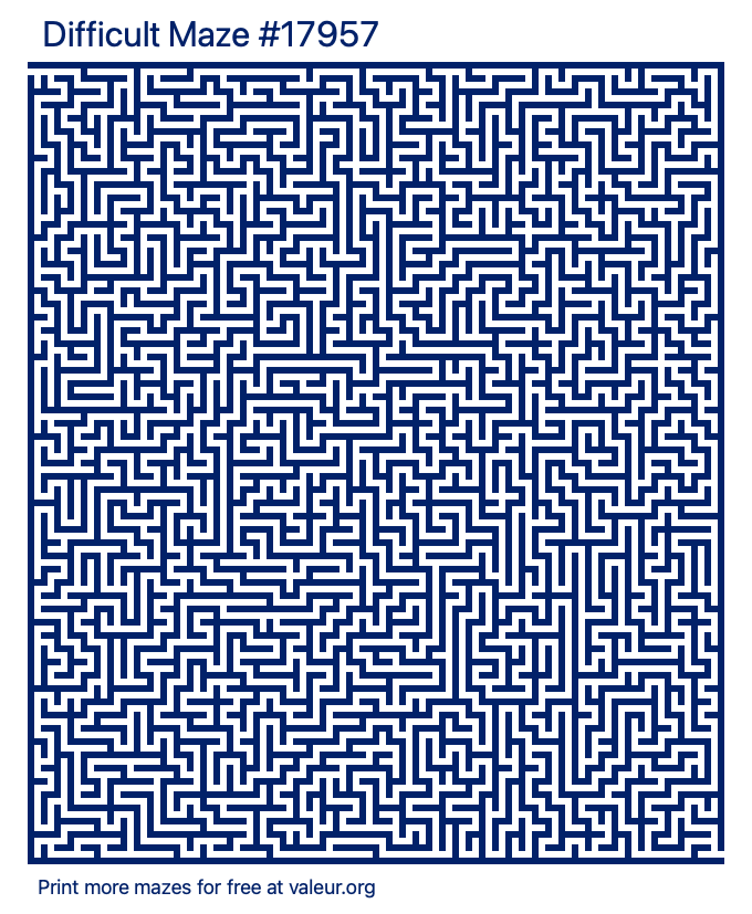 Free Printable Difficult Maze number 17957