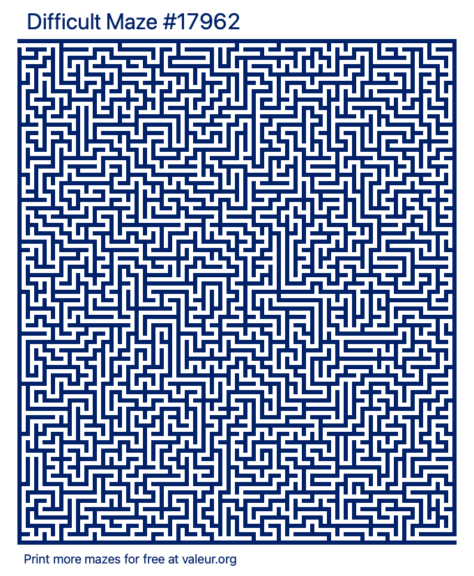 Free Printable Difficult Maze number 17962