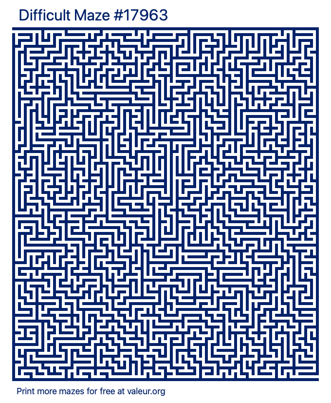 Free Printable Difficult Maze number 17963