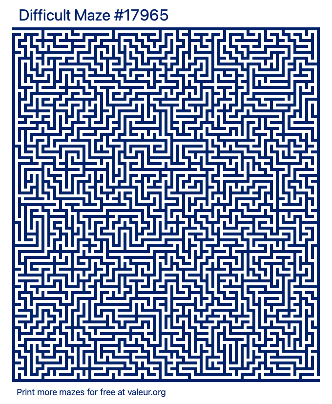 Free Printable Difficult Maze number 17965