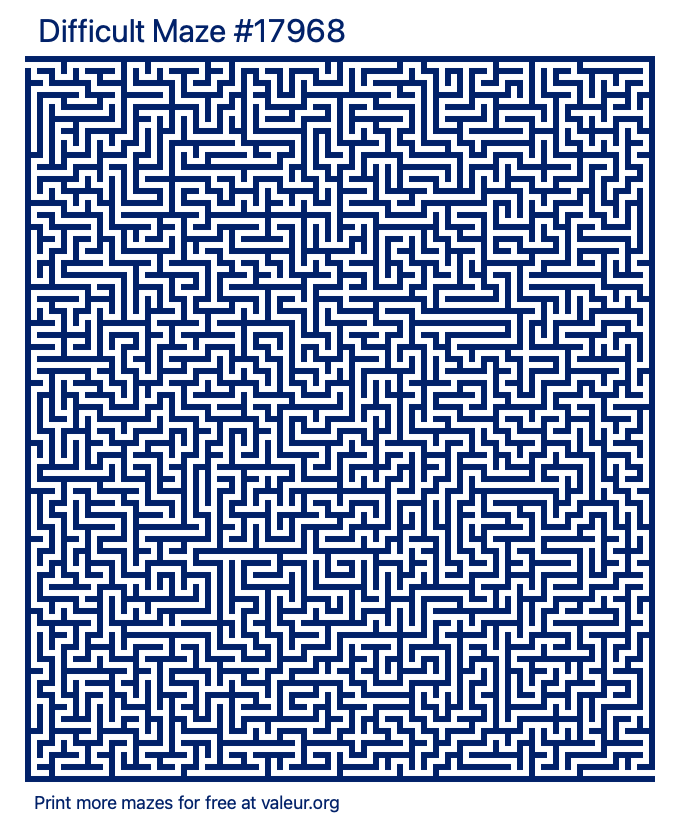 Free Printable Difficult Maze number 17968