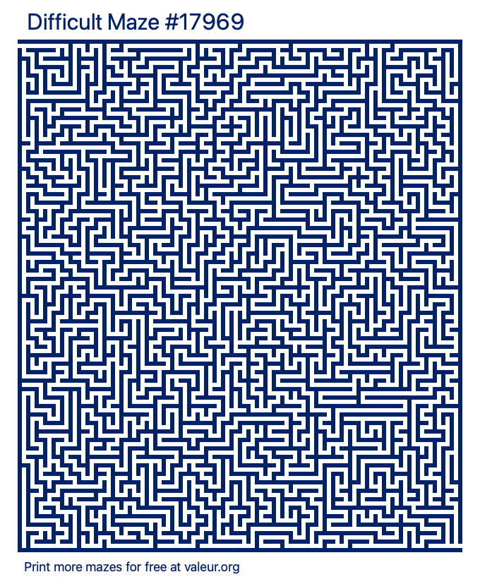 Free Printable Difficult Maze number 17969