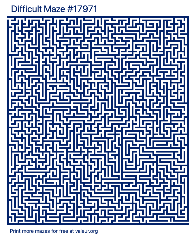 Free Printable Difficult Maze number 17971