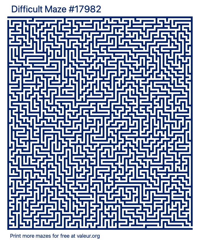 Free Printable Difficult Maze number 17982