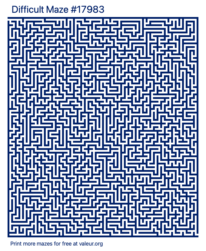 Free Printable Difficult Maze number 17983