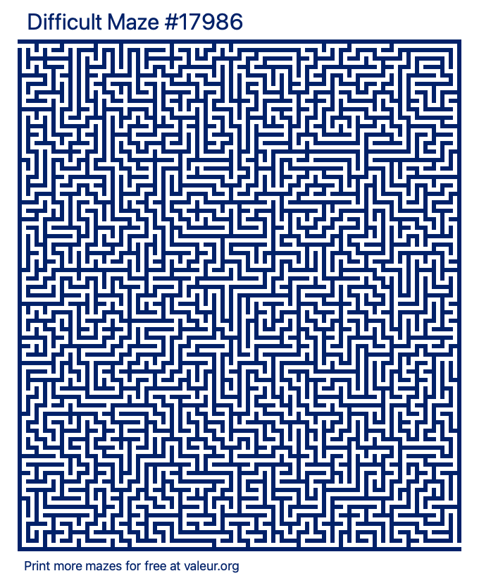 Free Printable Difficult Maze number 17986