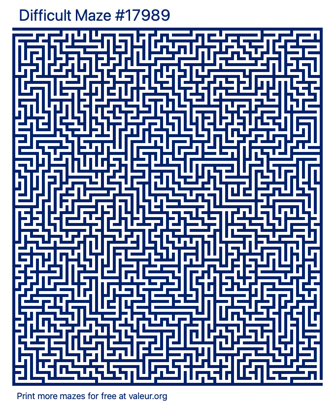 Free Printable Difficult Maze number 17989