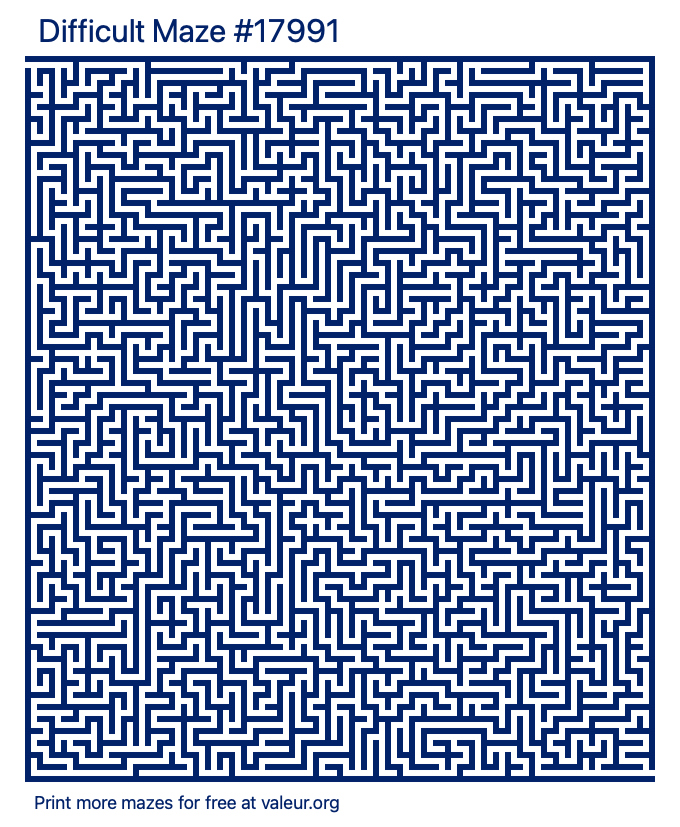 Free Printable Difficult Maze number 17991