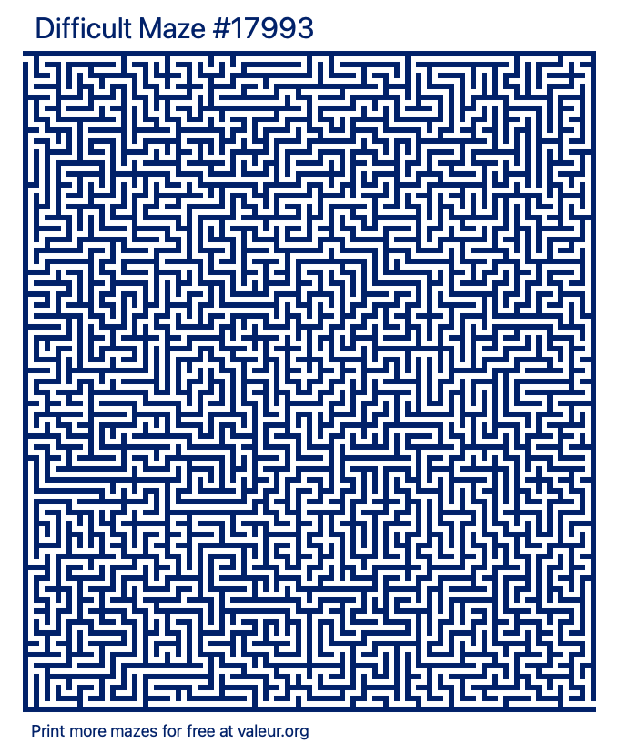 Free Printable Difficult Maze number 17993