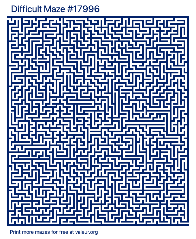 Free Printable Difficult Maze number 17996