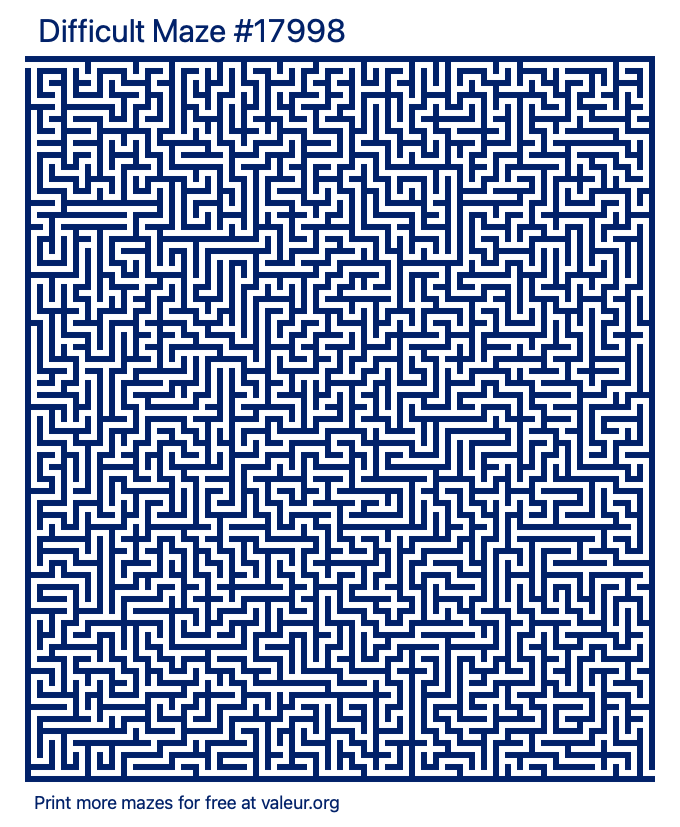 Free Printable Difficult Maze number 17998
