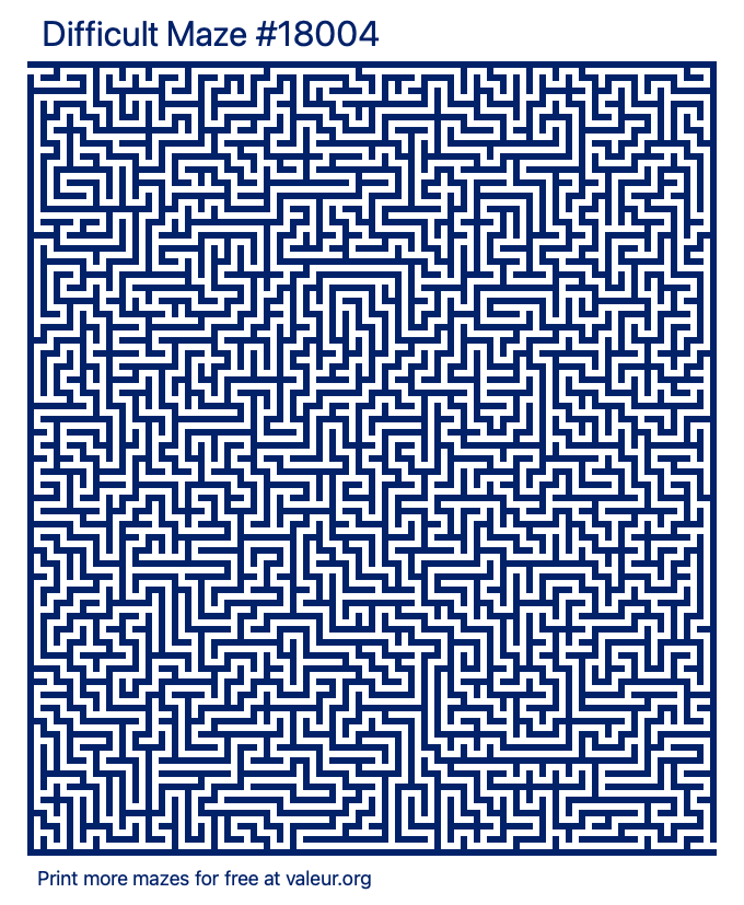 Free Printable Difficult Maze number 18004