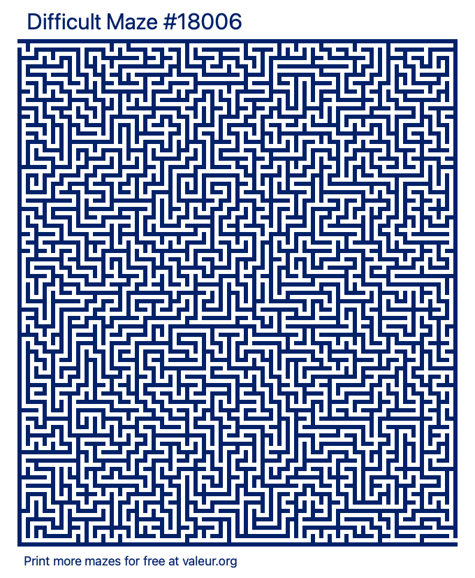 Free Printable Difficult Maze number 18006