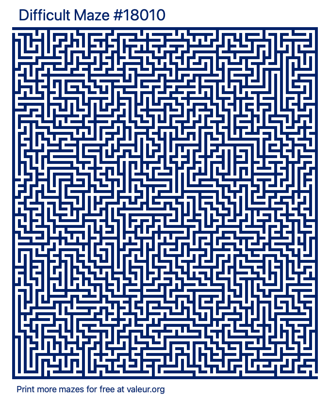 Free Printable Difficult Maze number 18010