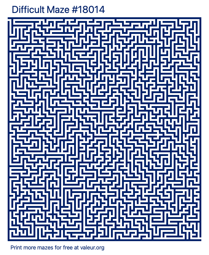Free Printable Difficult Maze number 18014