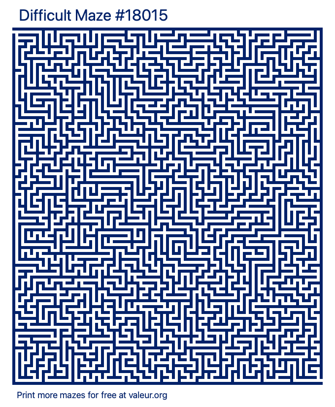 Free Printable Difficult Maze number 18015