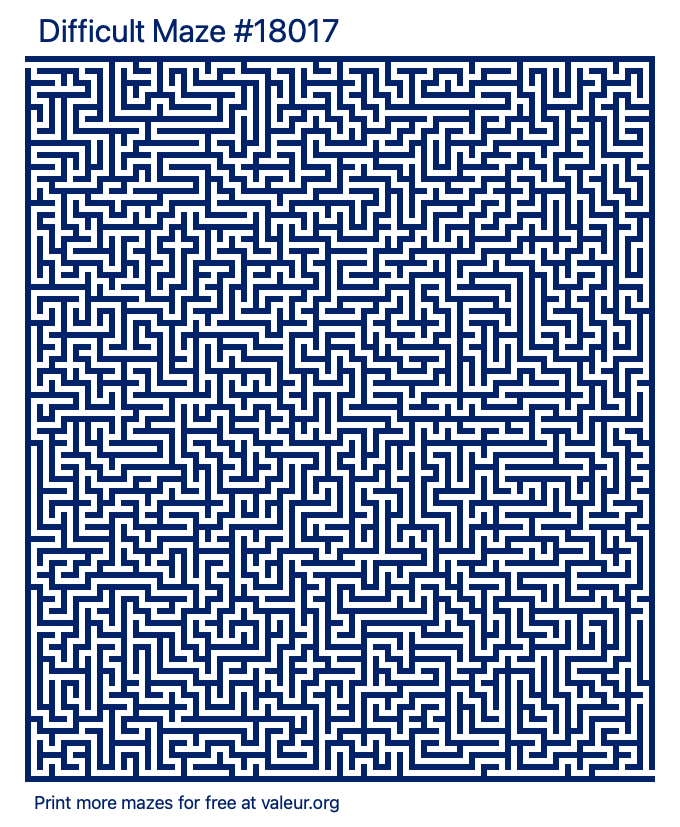 Free Printable Difficult Maze number 18017