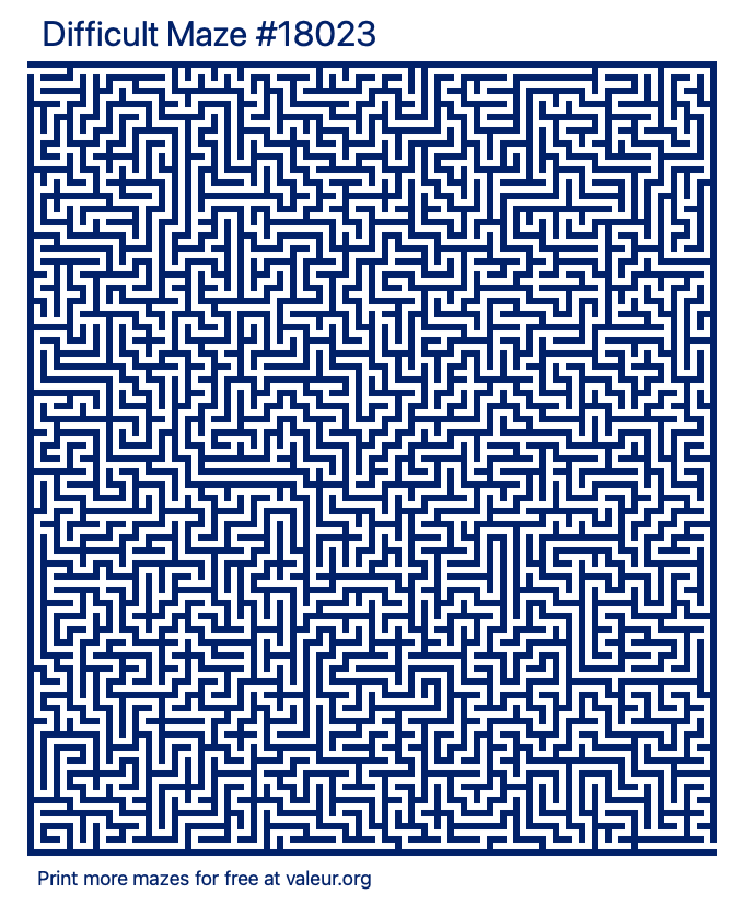 Free Printable Difficult Maze number 18023
