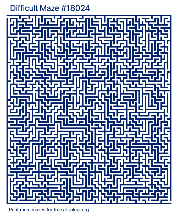 Free Printable Difficult Maze number 18024