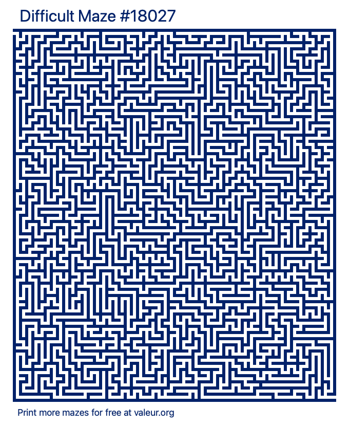 Free Printable Difficult Maze number 18027