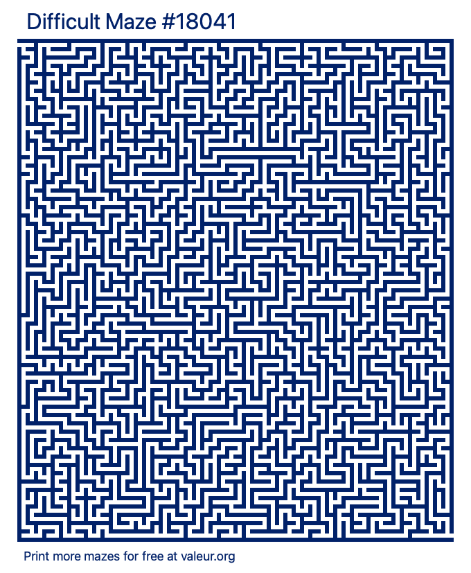 Free Printable Difficult Maze number 18041