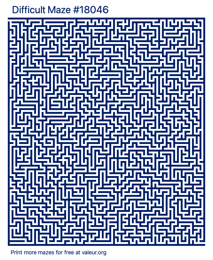 Free Printable Difficult Maze number 18046