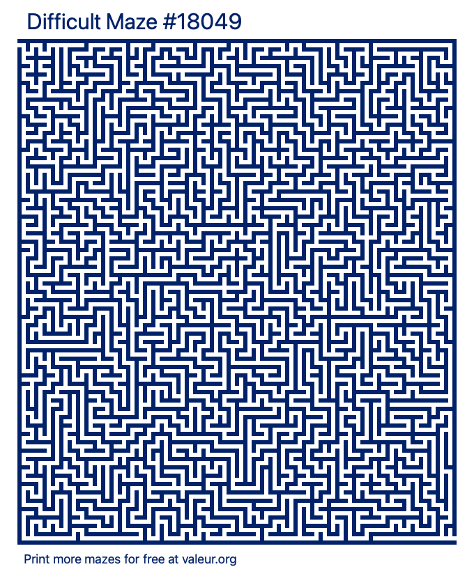 Free Printable Difficult Maze number 18049
