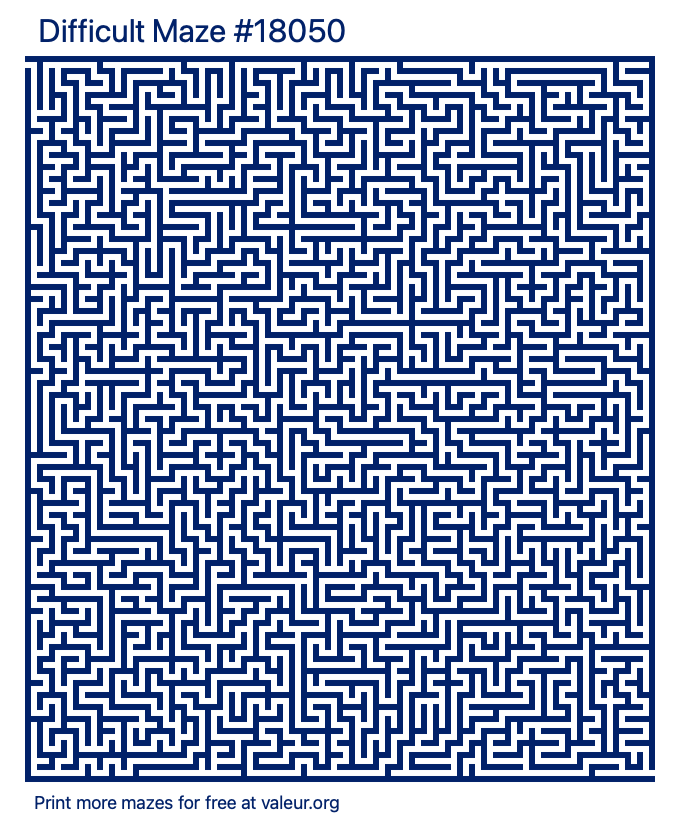 Free Printable Difficult Maze number 18050