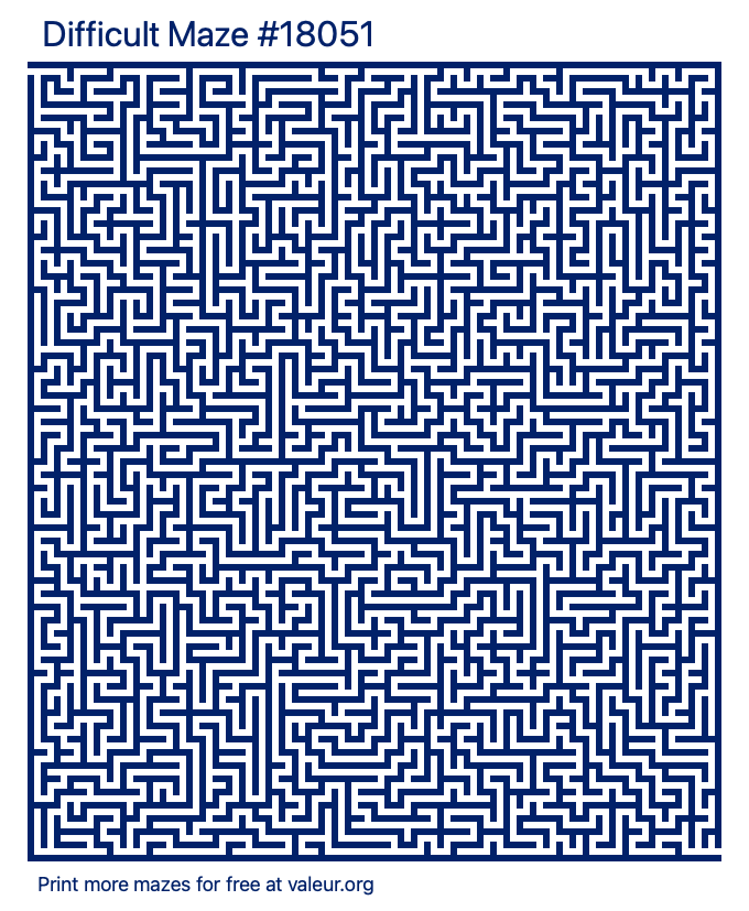 Free Printable Difficult Maze number 18051