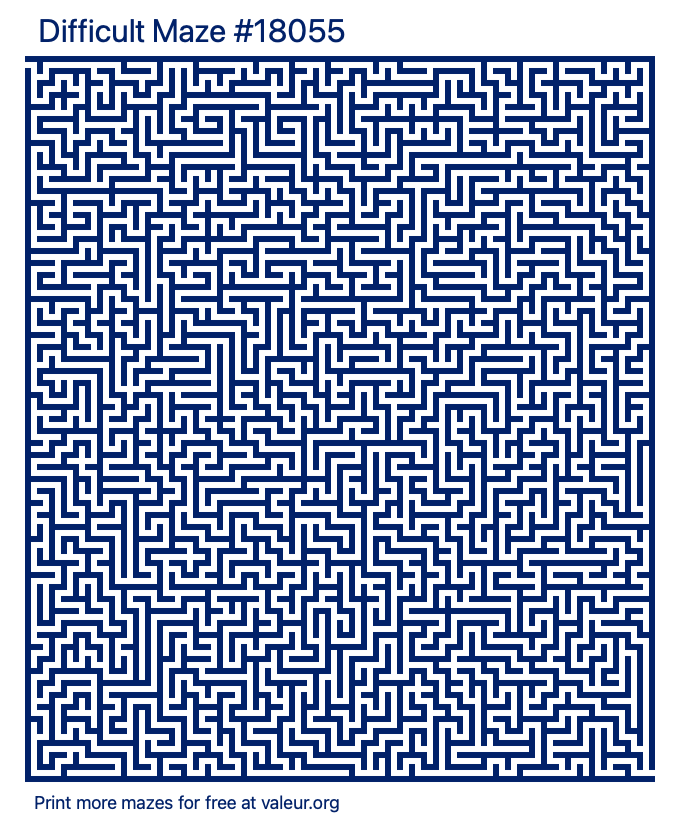 Free Printable Difficult Maze number 18055
