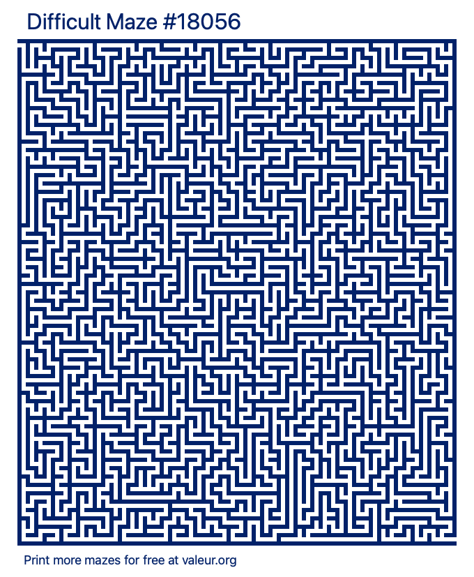 Free Printable Difficult Maze number 18056
