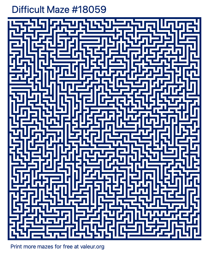 Free Printable Difficult Maze number 18059