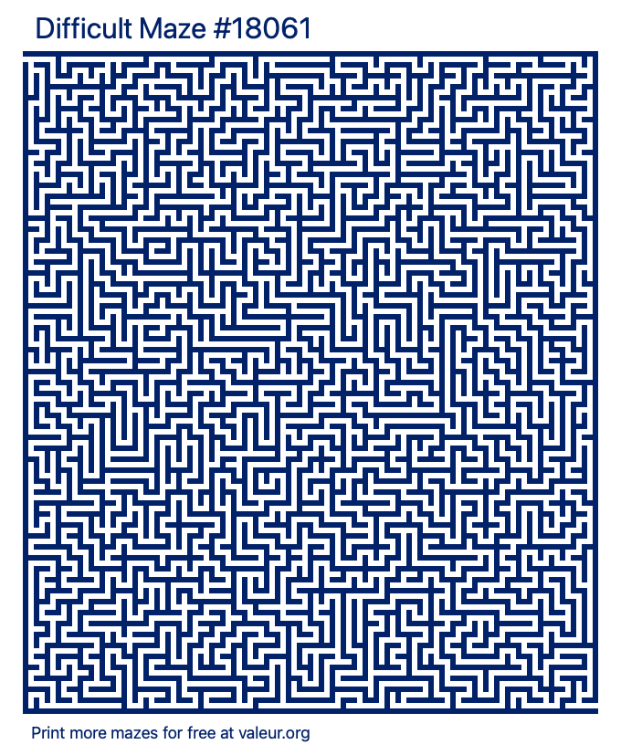 Free Printable Difficult Maze number 18061
