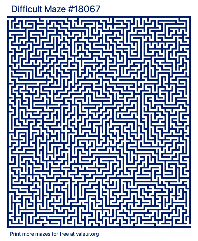 Free Printable Difficult Maze number 18067