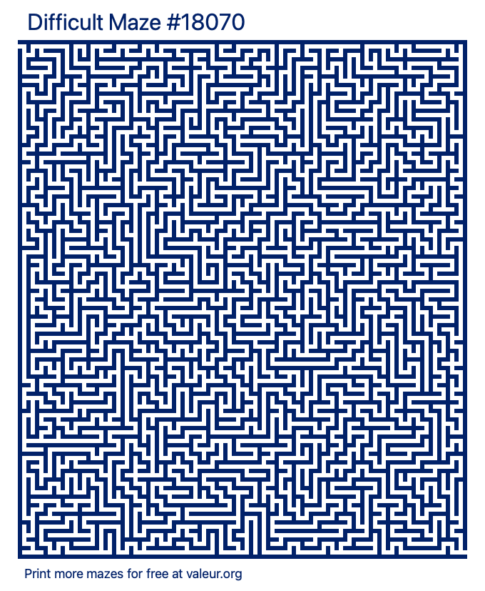 Free Printable Difficult Maze number 18070