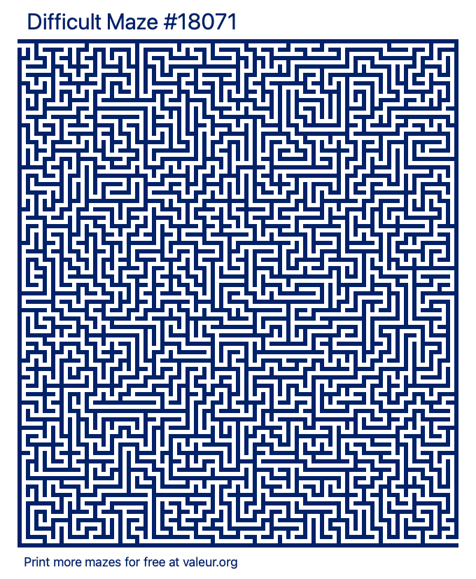 Free Printable Difficult Maze number 18071