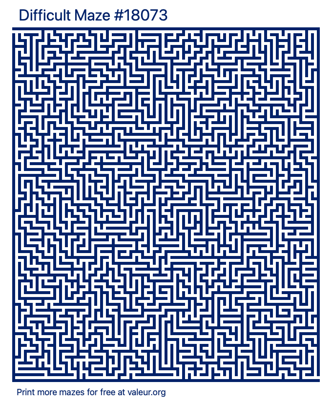 Free Printable Difficult Maze number 18073