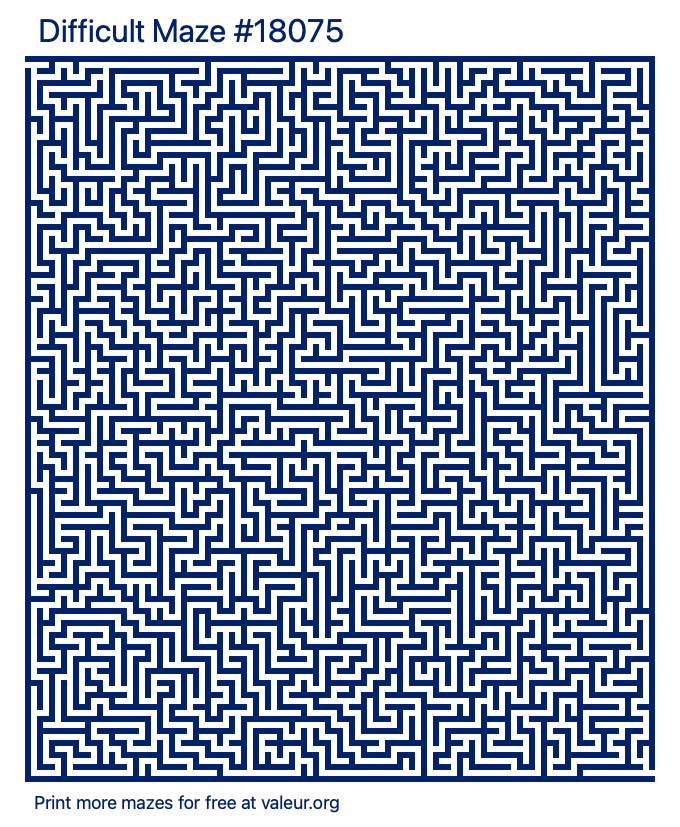 Free Printable Difficult Maze number 18075