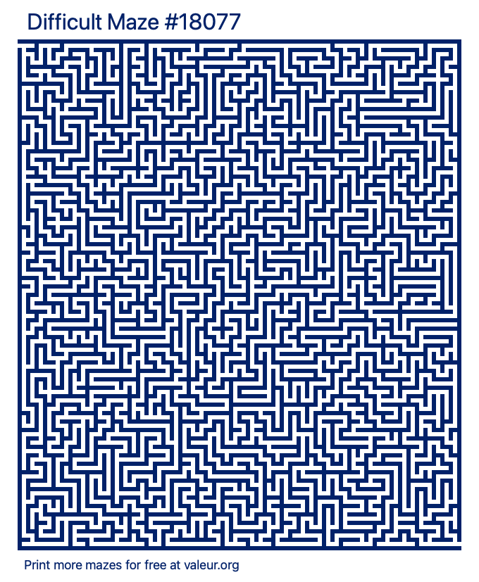 Free Printable Difficult Maze number 18077