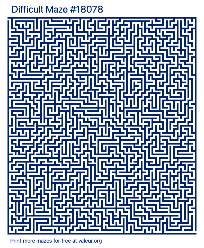 Free Printable Difficult Maze number 18078