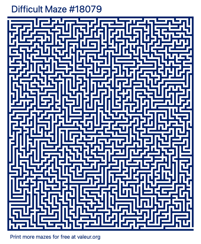 Free Printable Difficult Maze number 18079